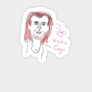 I <3 Nicolas Cage Sticker